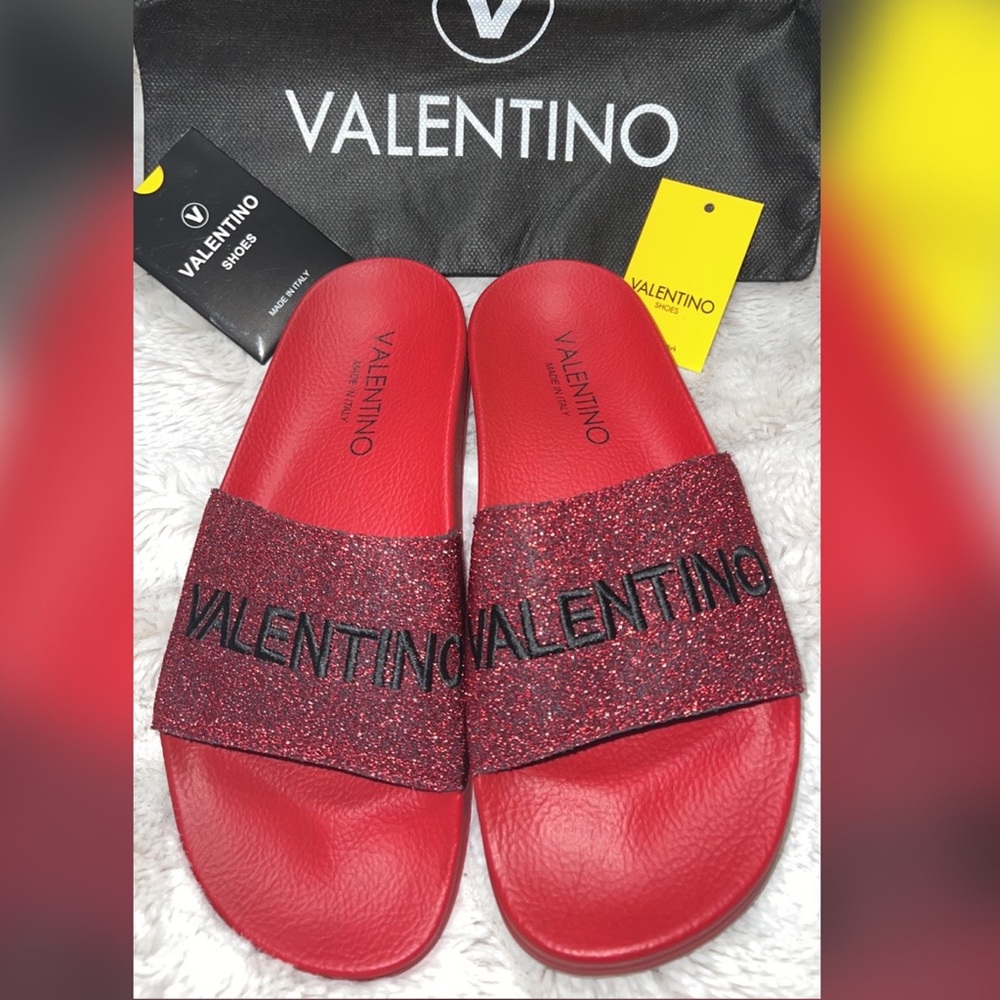 Nib Valentino Ruby Slides Slip Ons Slippers Women… - image 1
